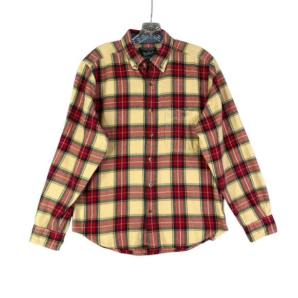 Woolrich Shirt Flannel Plaid Mens Size Medium M Long Sleeve Button Down Cotton - Picture 2 of 10